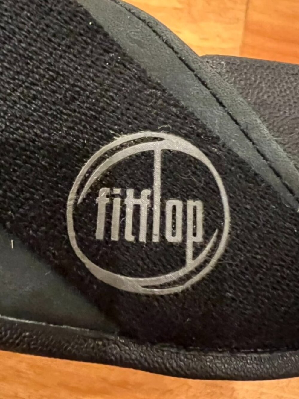 FitFlop Sandals Womens 9 Black Nylon Suede Sling Thong Toe Post Flip Flops - Picture 11 of 14